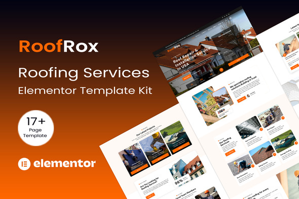 RoofRox - Roofing Services Elementor Template kit