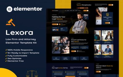 Lexora - Law Firm & Attorney Elementor Template Kit