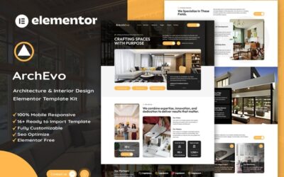 ArchEvo - Architecture & Interior Design Elementor Template Kit