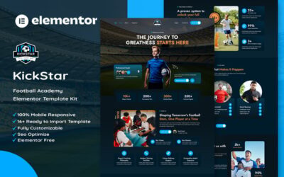 Kickstar - Football Academy Elementor Template Kit