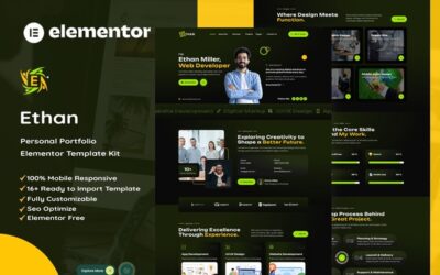 Ethan - Personal Portfolio Elementor Template Kit