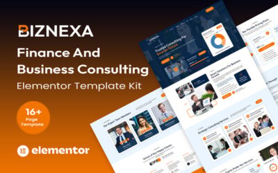 Biznexa - Finance & Business Consulting Elementor Template Kit