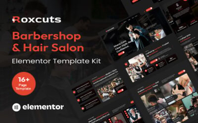 Roxcuts - Barbershop & Hair Salon Elementor Template Kit