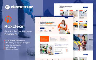 RoxClean - Cleaning Services Elementor Template Kit
