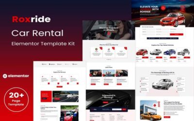 Roxride - Car Rental Elementor Template Kit