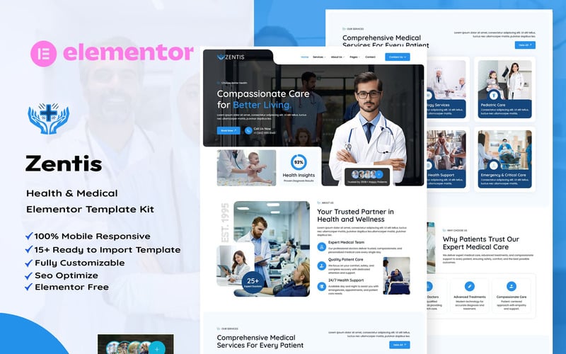 Zentis - Health & Medical Elementor Kit
