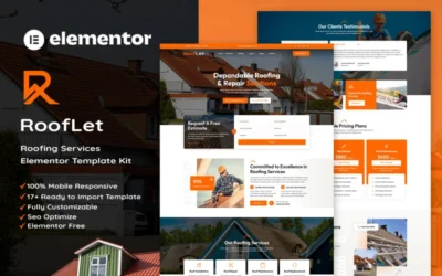 RoofLet - Roofing Services Elementor Kit, Roofing Services Elementor Kit