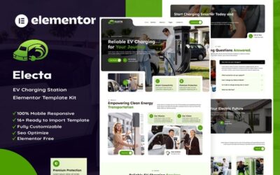 Electa - EV Charging Station Elementor Template Kit