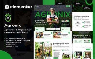 Agronix - Agriculture & Organic Farming Elementor Template Kit