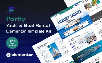 Portly - Yacht & Boat Rental Elementor Template Kit