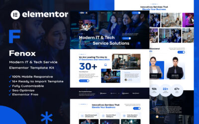 Fenox - Modern IT & Tech Service Solution Elementor Template Kit