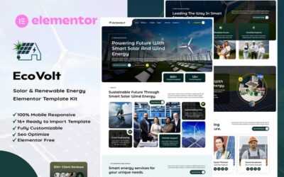 EcoVolt - Solar & Renewable Energy Elementor Template Kit