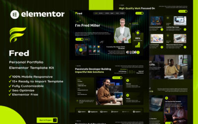 Fred – Personal Portfolio Elementor Template Kit