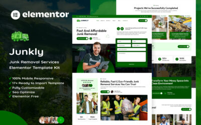 Junkly - Junk Removal Services Elementor Template Kit