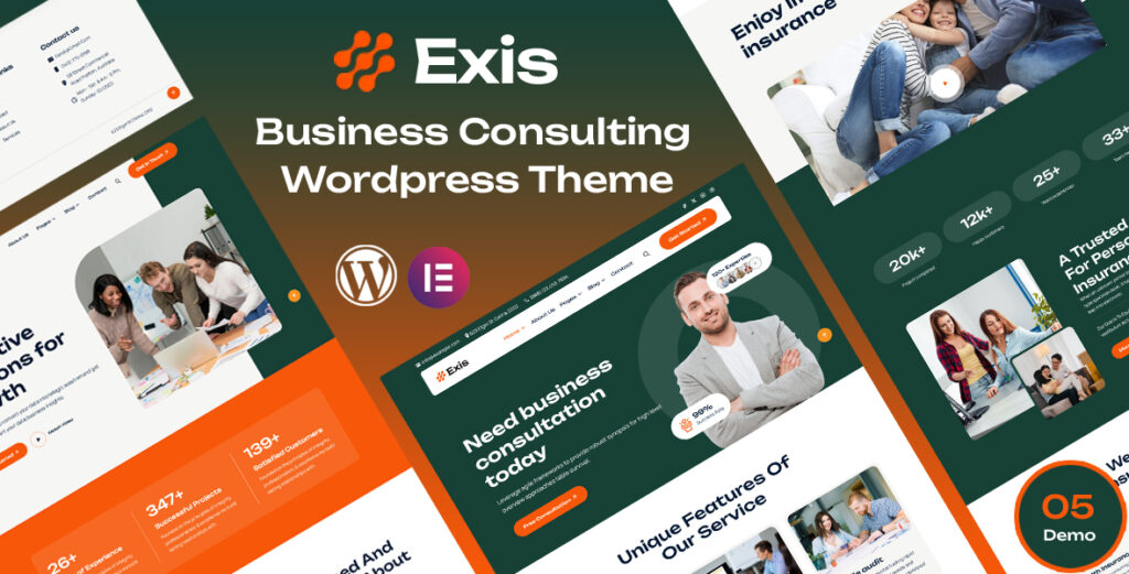 Exis - Business Consulting WordPress Theme, Business Consulting wordpress theme, Insurance wordpress theme, Tax Advisor wordpress theme