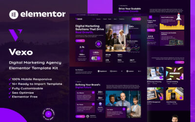 Vexo - Digital Marketing Agency Elementor Template Kit